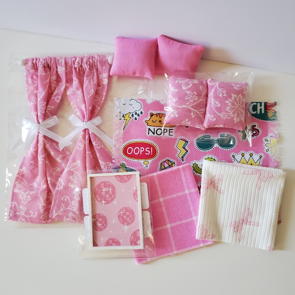 Miniature Dollhouse 1:12 Scale Handmade Coquettegirl Bundle Pink Maileg
